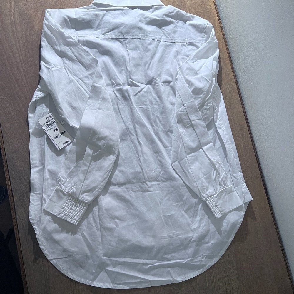 Tie-Front Poplin Shirt by And Now This - Picture 6 of 6